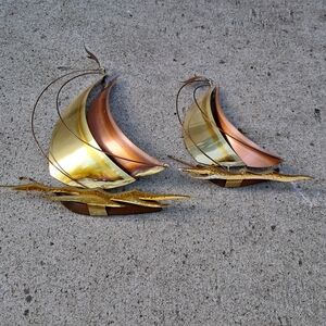 Metallic Sailboat Wall Decor